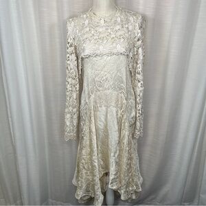 Vintage 80’s long sleeve lace top dress